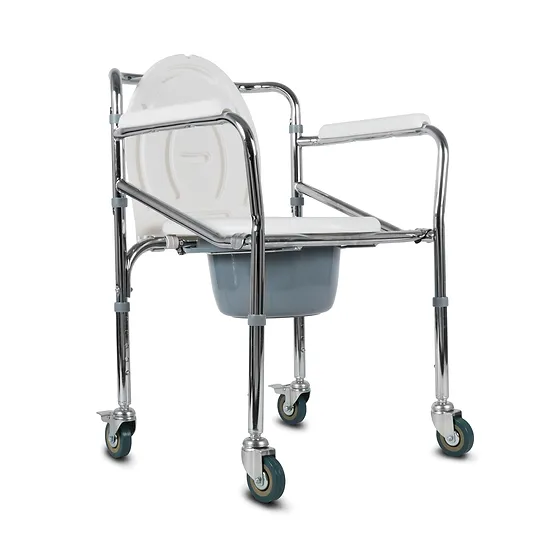 Silla para ducha con ruedas y basinilla